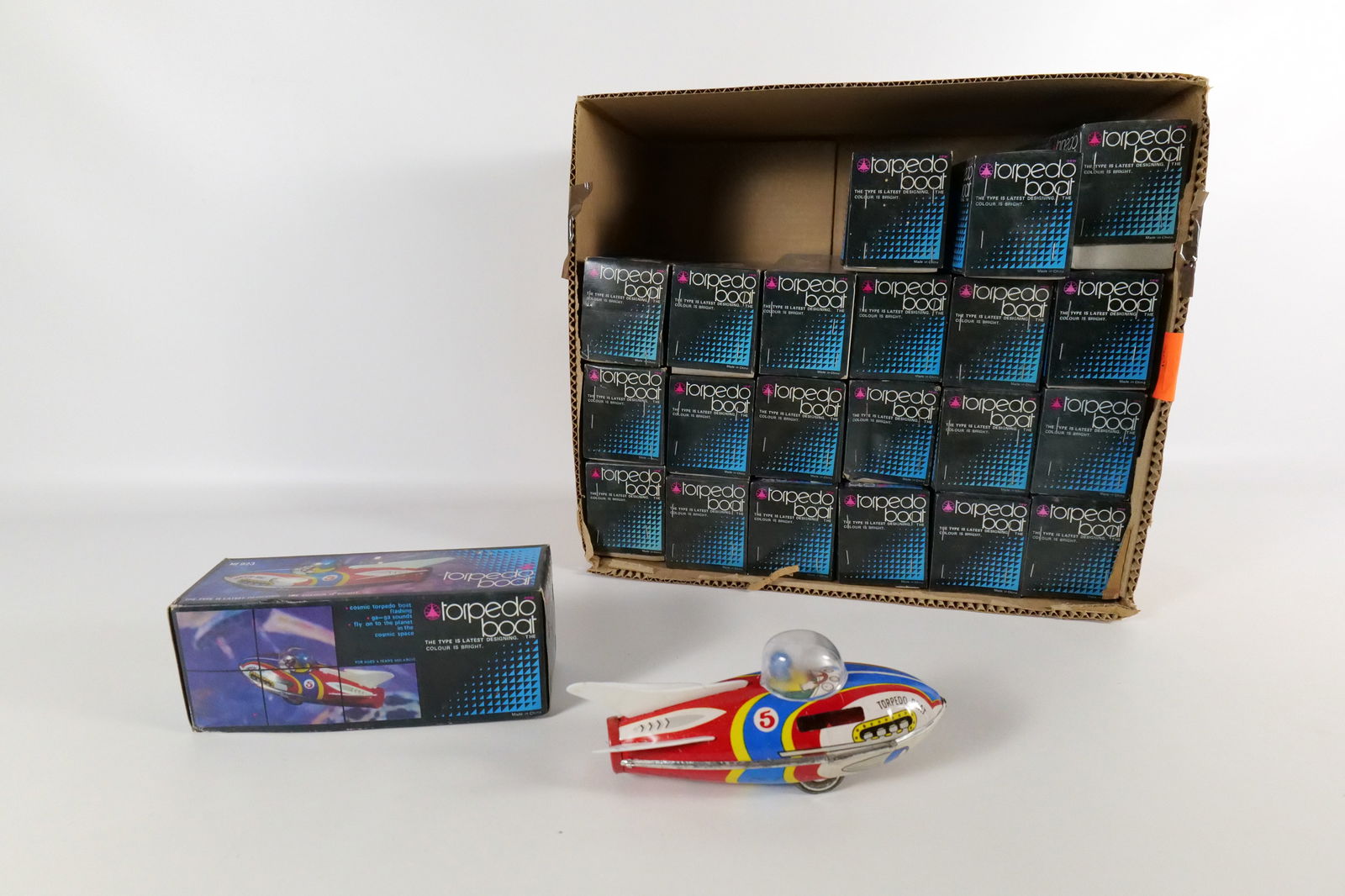 Lot of 22 Tin Litho Friction Torpedo Boats (1 of 7)