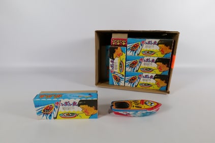Lot of 20 Tin Litho Candle Boats/Puffers