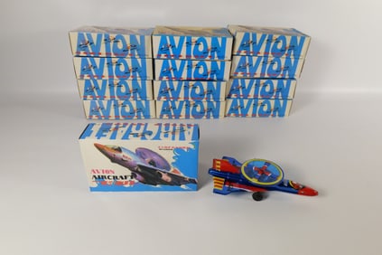 Lot of 13 Avion Aircraft Tin Litho Wind-Up Planes