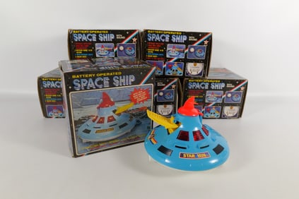 Lot of 6 Battery Operated Space Ships