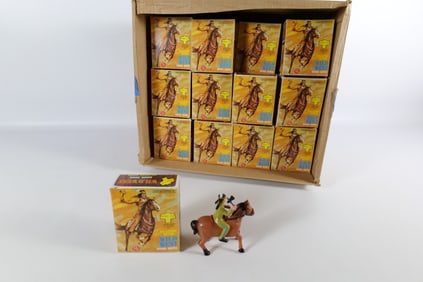 Lot of 72 Plastic Wind-Up Wild West Riding Horse