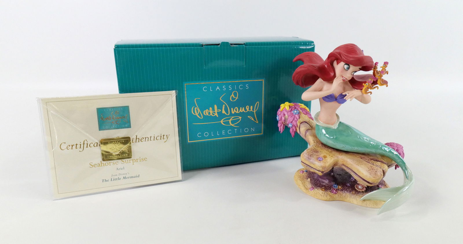 Disney Wdcc Ariel The Little Mermaid Seahorse Surprise