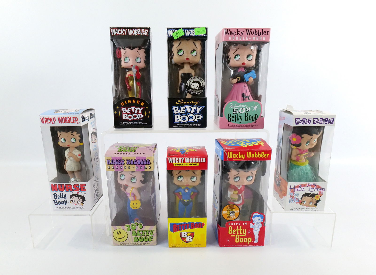 Lot of 8 Betty Boop Funko Wacky Wobblers (1 of 10)