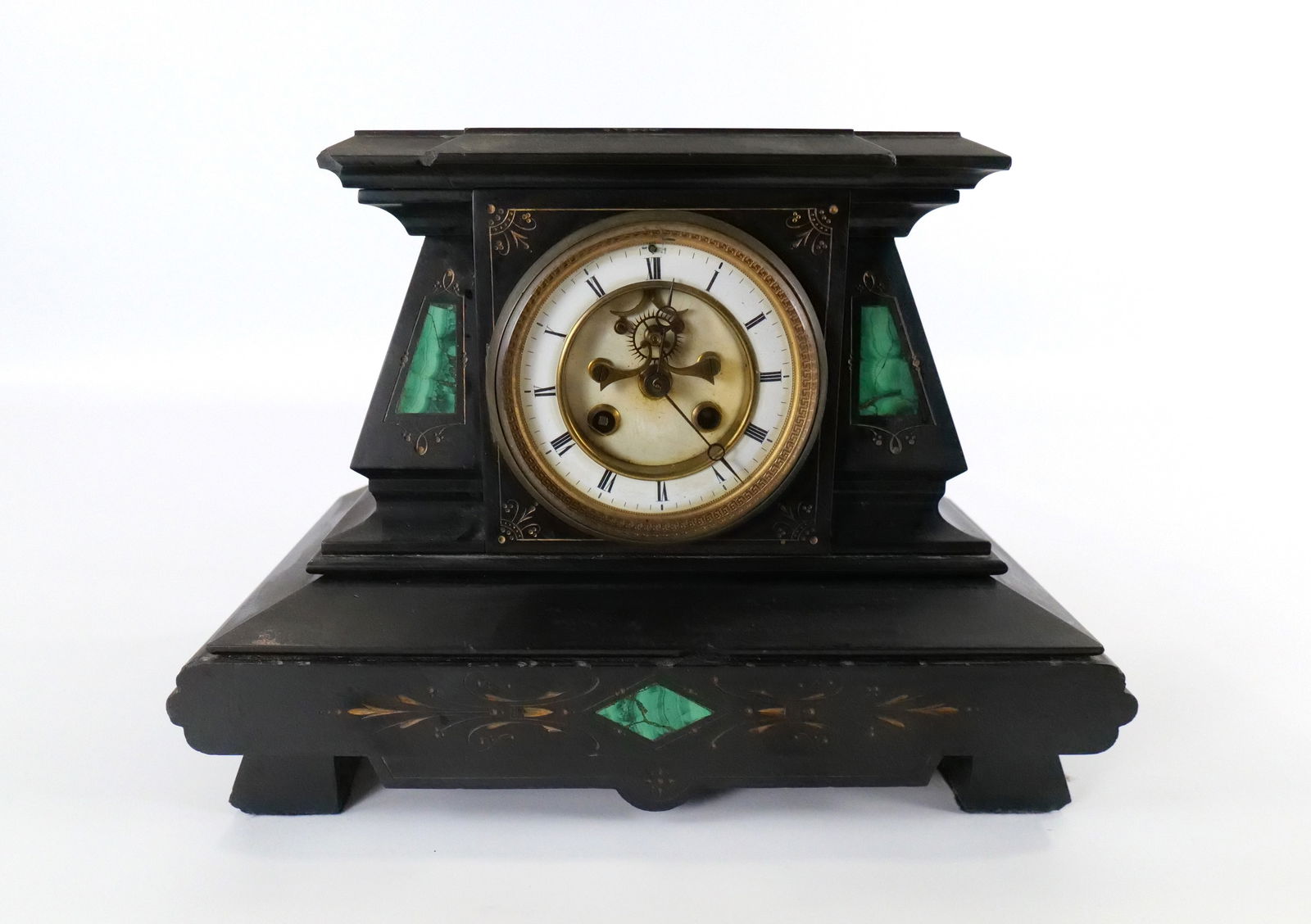 Eastlake Victoria Two-Tone Marble Mantle Clock (1 of 9)