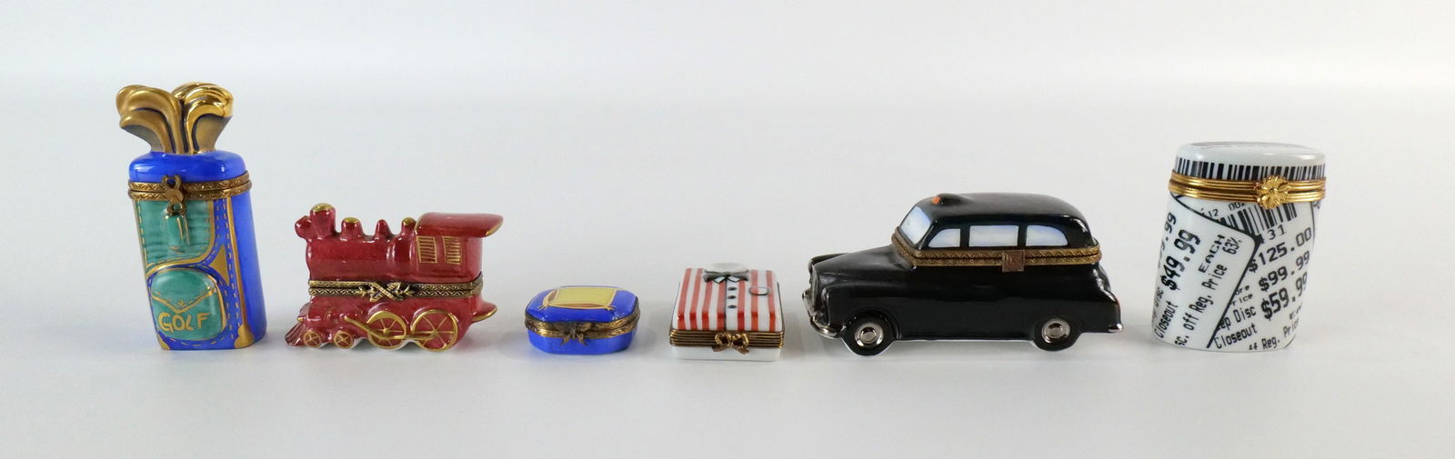 Group Lot of 6 Limoges Dresser/Trinket Boxes (1 of 12)