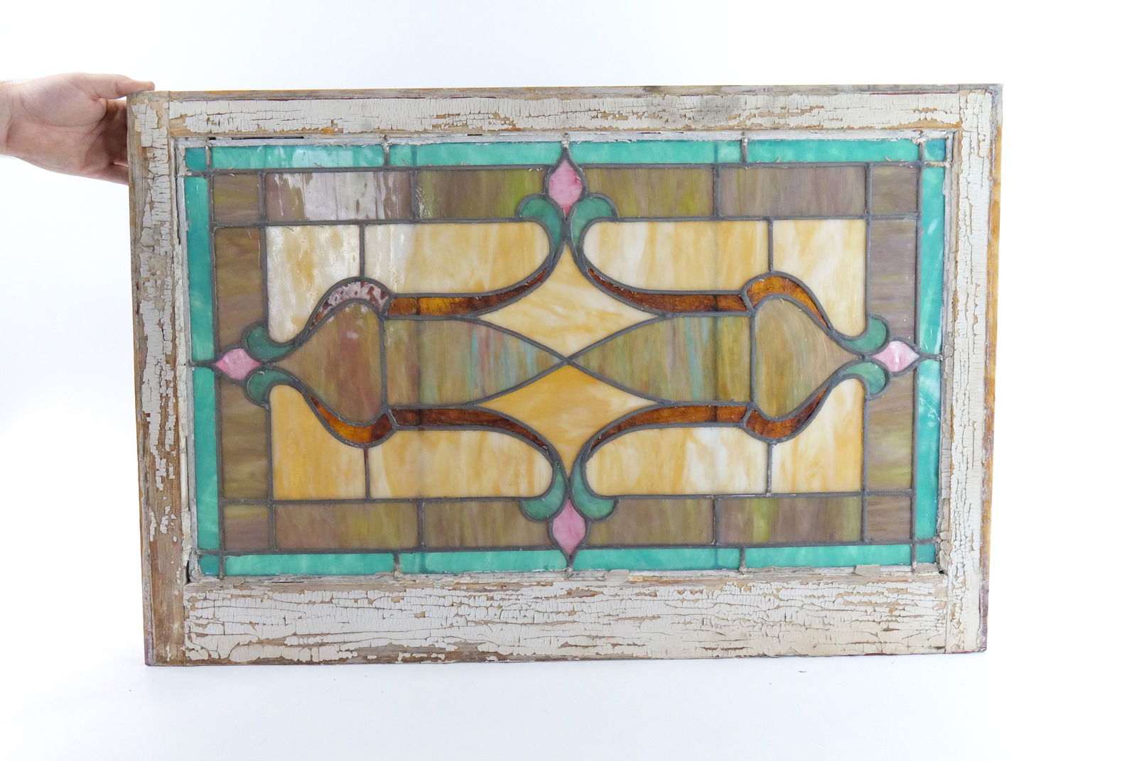 Antique Lead-Stained Glass Window (1 of 6)