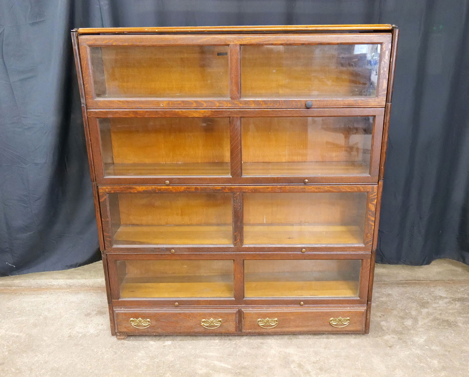 Oversized Oak 4 Double Stacked Bookcase (1 of 8)