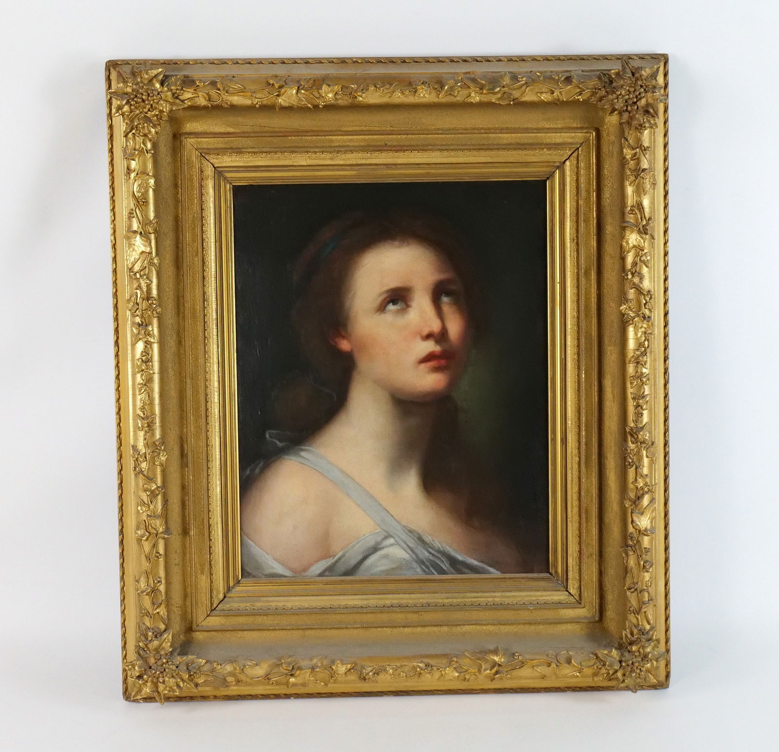 19th Century Oil on Canvas - Portrait of a Woman (1 of 4)