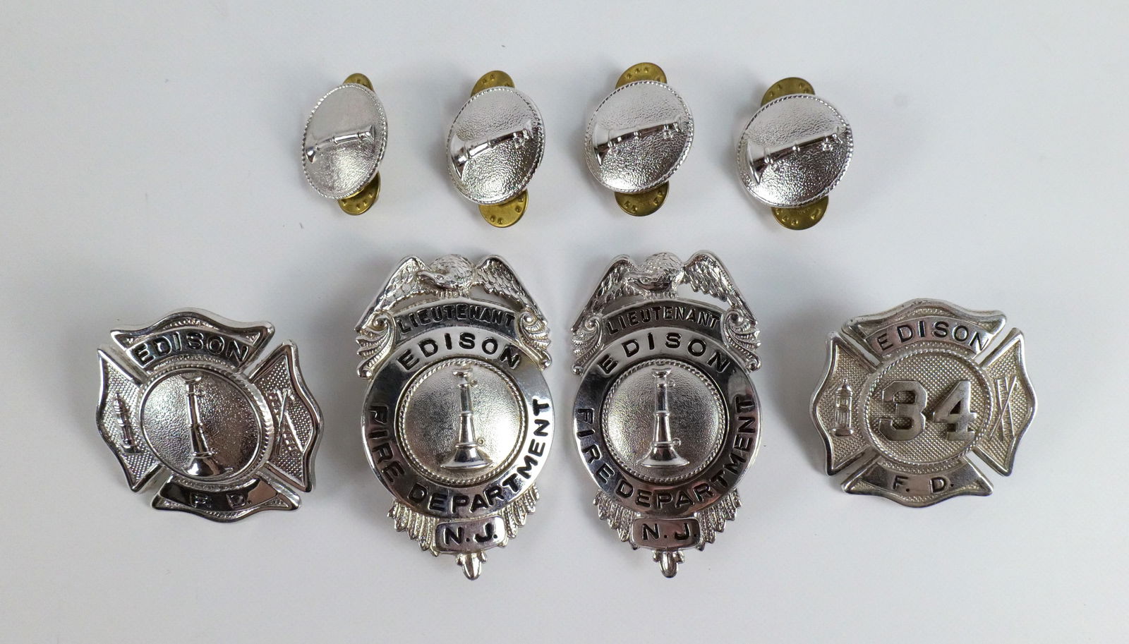 Group Lot of Fireman Badges and Pins (1 of 6)