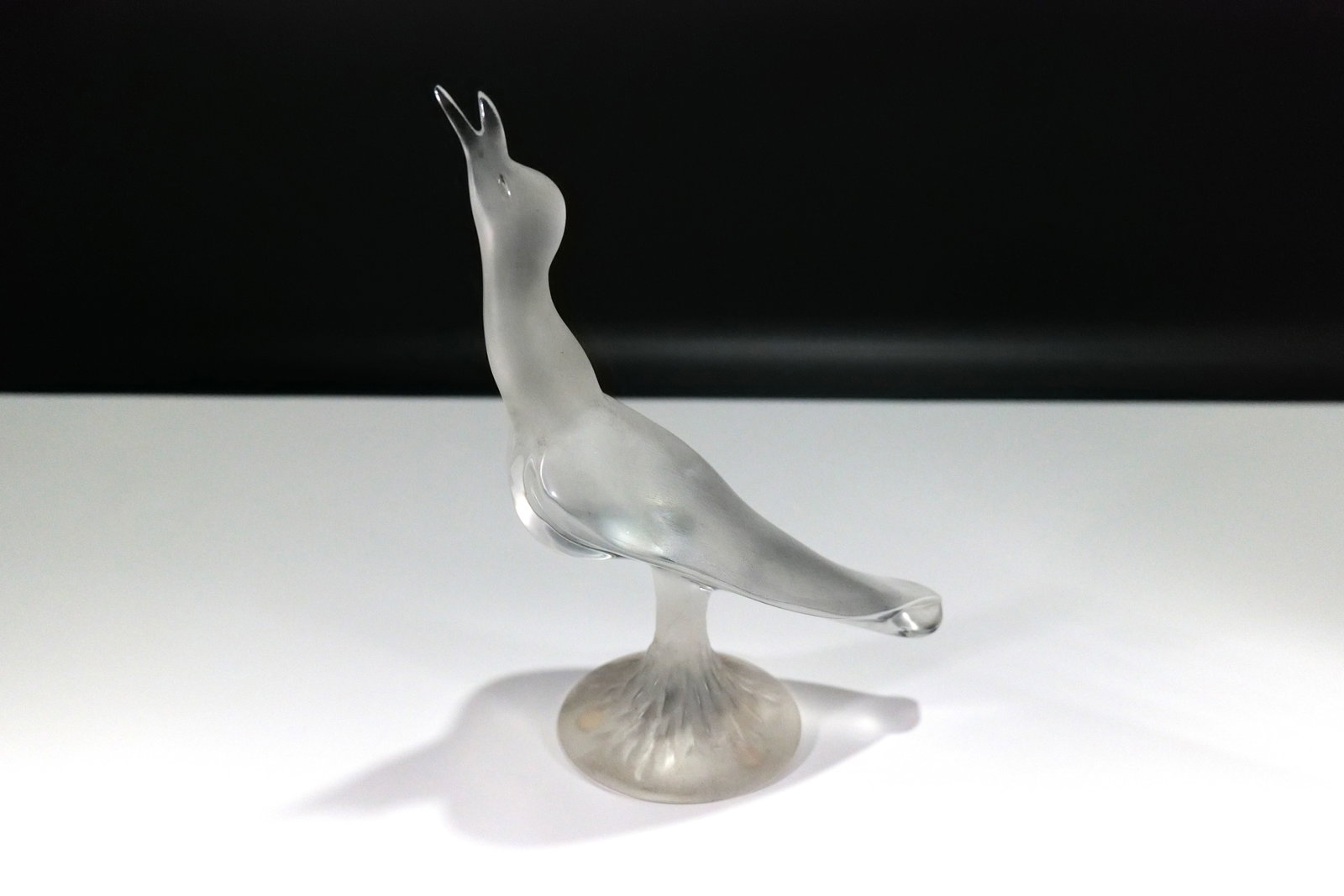 Lalique Daphnis Seagull Figurine: Lalique Daphnis Seagull Figurine. Signed and Paper Label. Good Condition. Measures 9.5" tall x 8" wide. All invoices must be paid within 24 hours of the sale. We offer multiple shipping options please