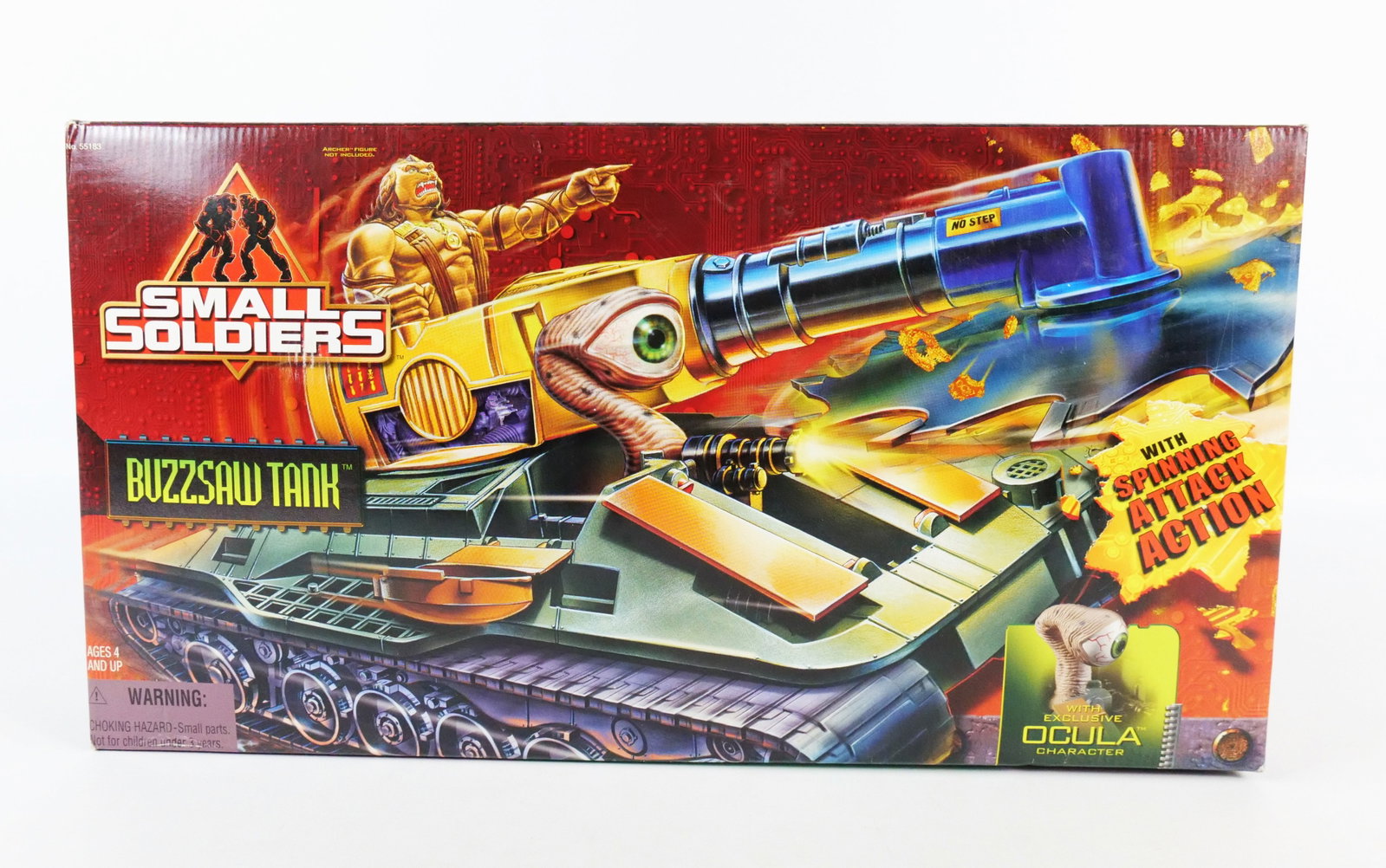 Small Soldiers Buzzsaw Tank with Ocula Character: Small Soldiers Buzzsaw Tank with Ocula Character - Kenner. Sealed in box. All invoices must be paid within 24 hours of the sale. We offer multiple shipping options please read the shipping terms to un