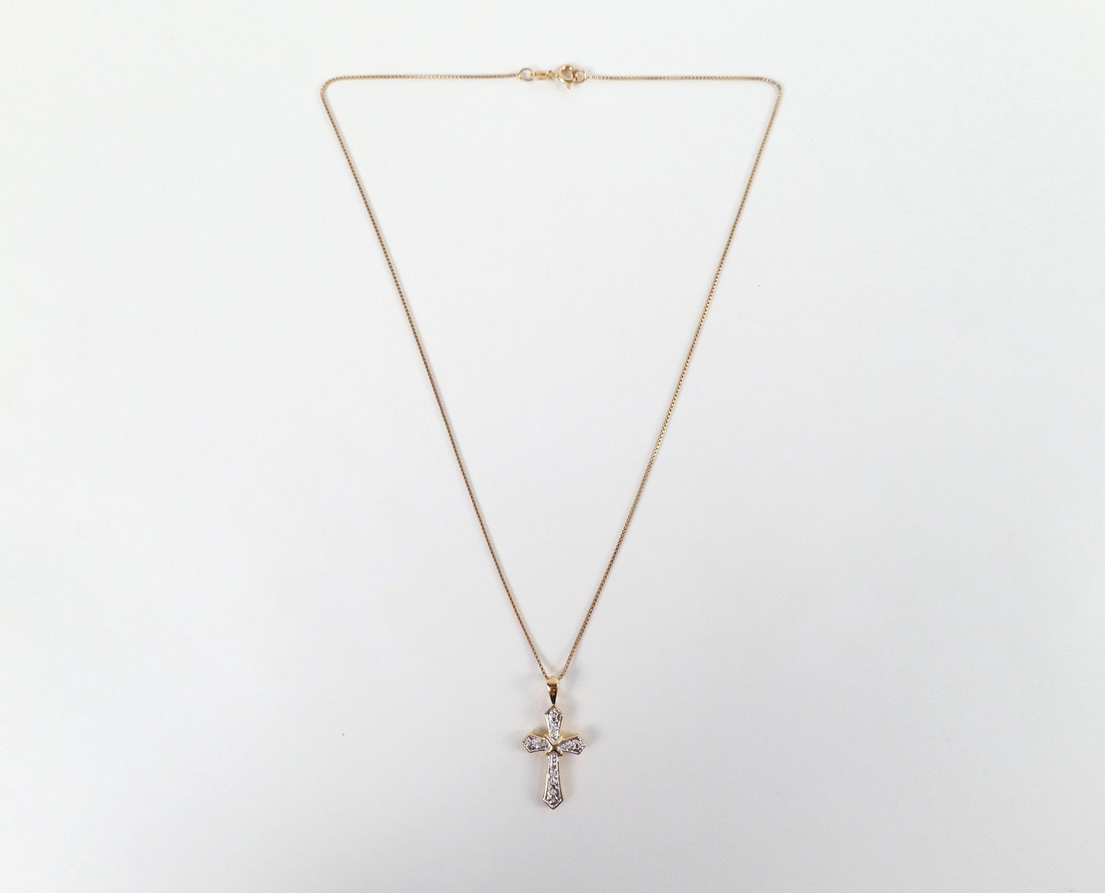 Gold Plated Sterling Cross Necklace (1 of 7)