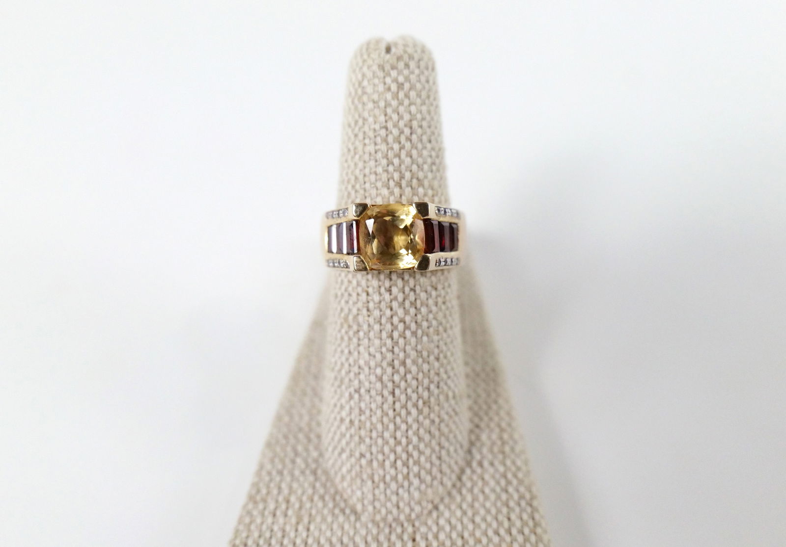 Gold Plated Sterling Citrine Ring (1 of 7)