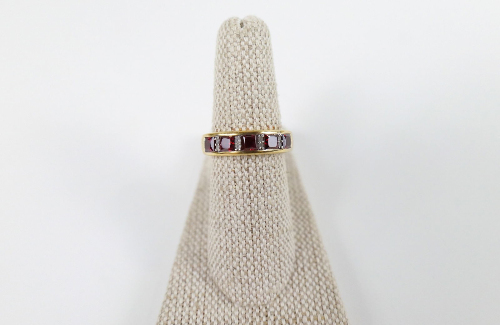 Gold Plated Sterling and Garnet Ring (1 of 6)