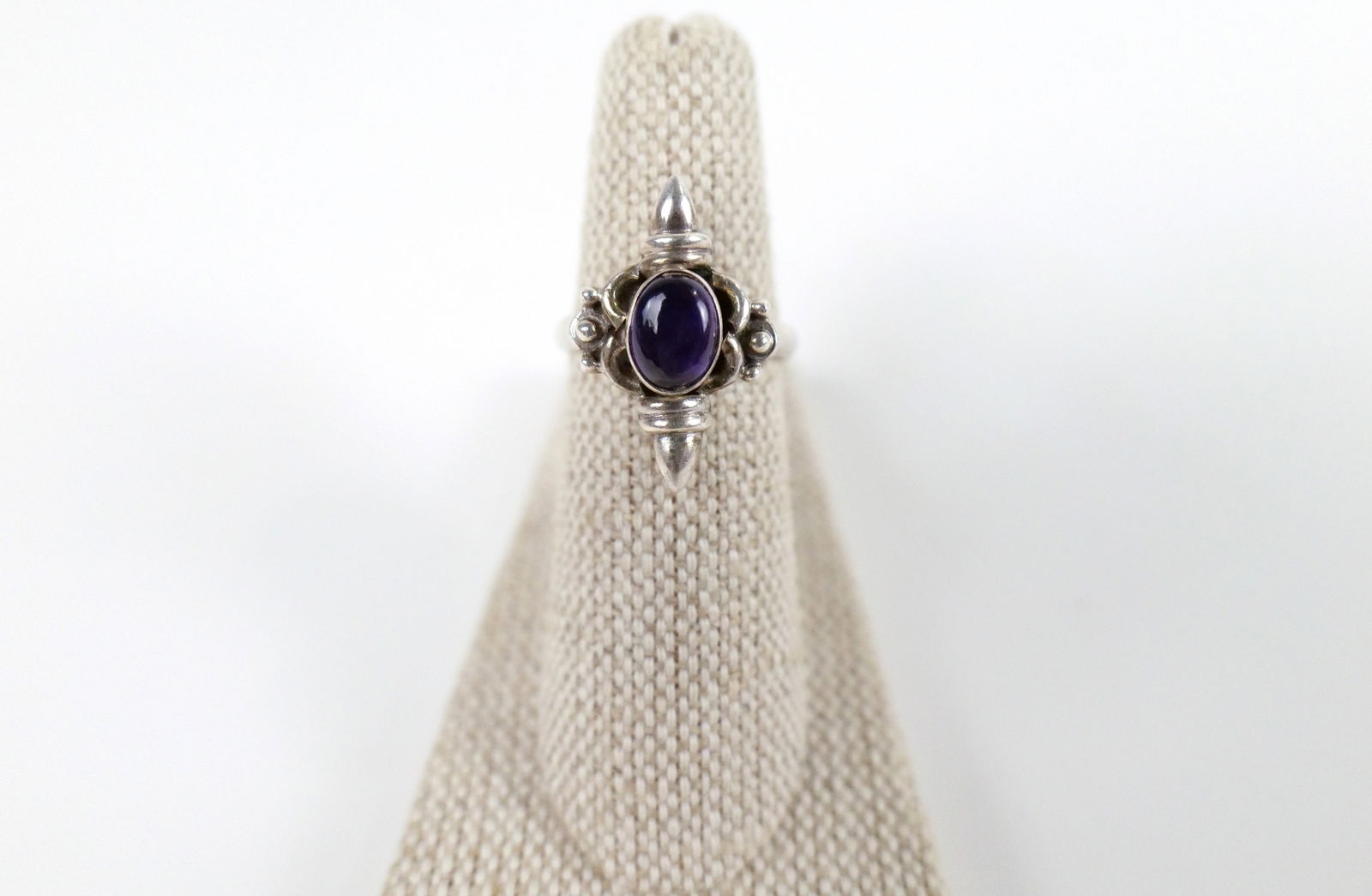 Amethyst and Silver Gothic Ring. (1 of 6)