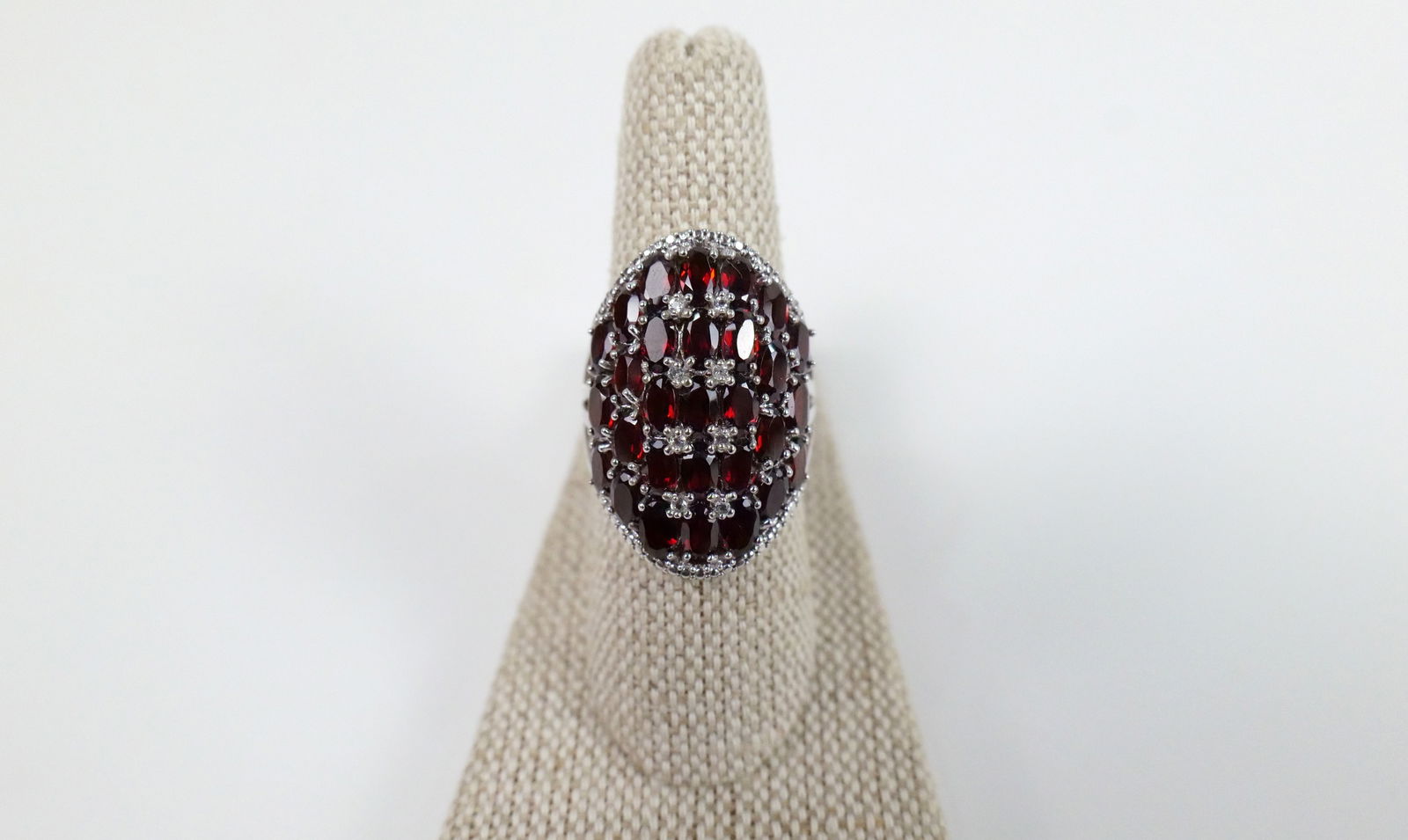 Large Sterling and Garnet Ring (1 of 6)