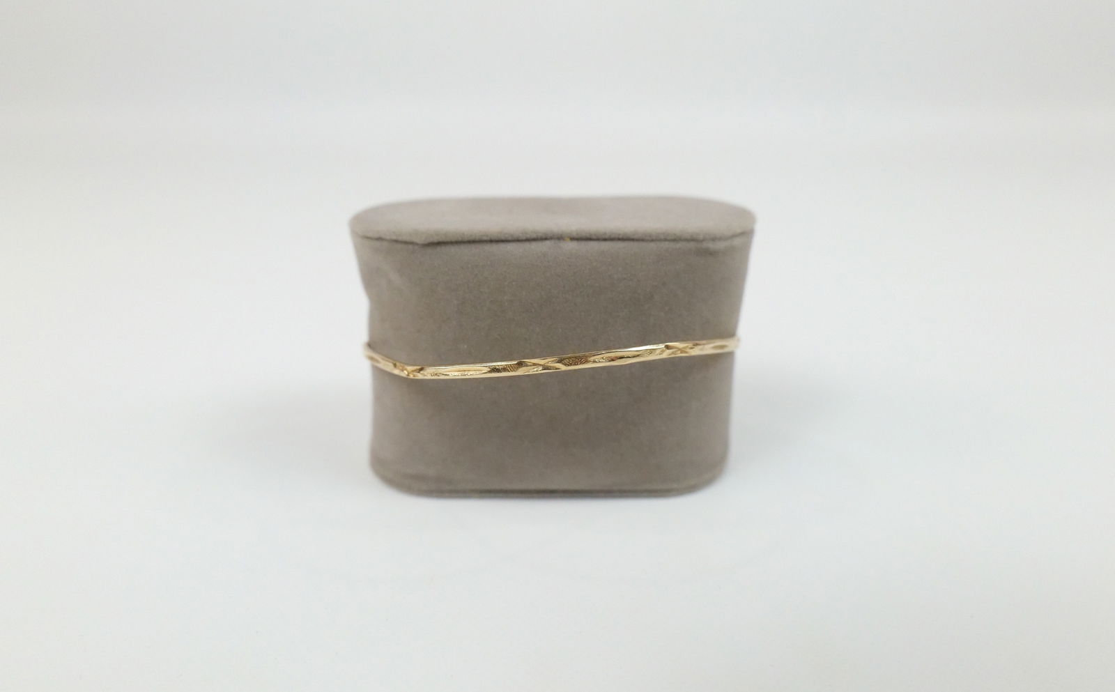 14K Narrow Etched Bangle (1 of 7)