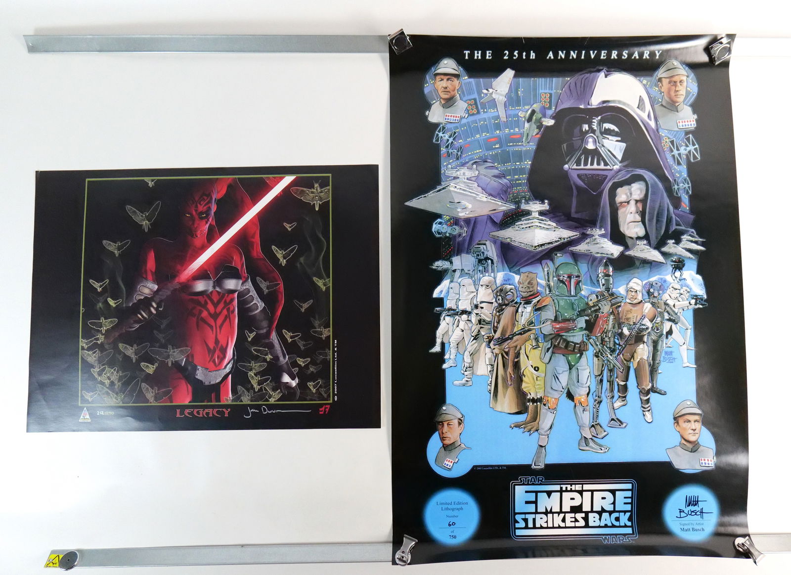 Lot of 2 Star Wars Limited Edition Artist Signed Lithographs (1 of 9)