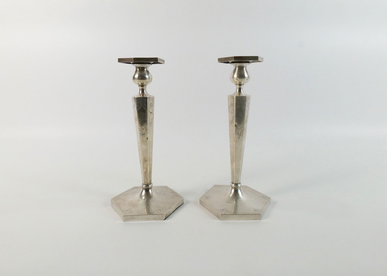 Pair of Sterling Silver Candlesticks (1 of 13)