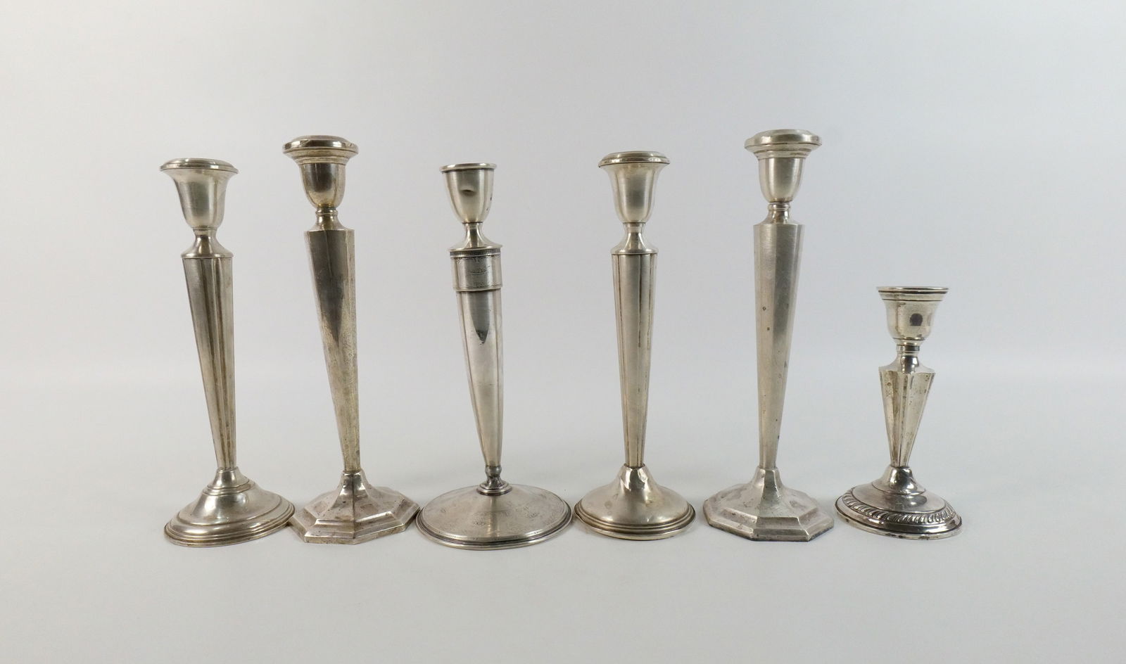 Group Lot of Weighted Sterling Silver Candlesticks (1 of 13)