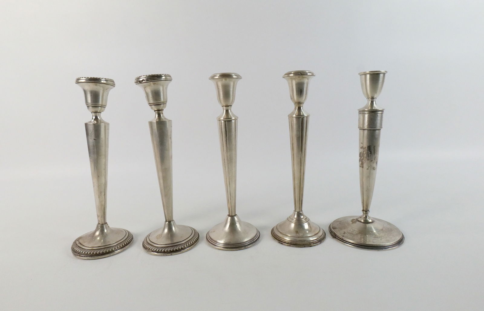 Group Lot of Weighted Sterling Silver Candlesticks (1 of 13)