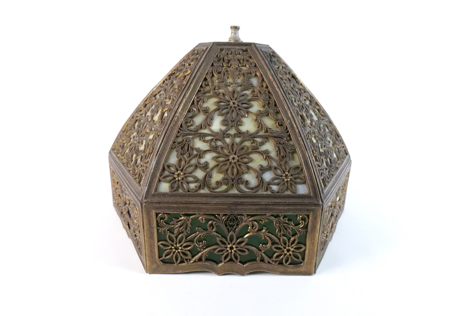 1920's Slag Glass Lamp Shade (1 of 6)