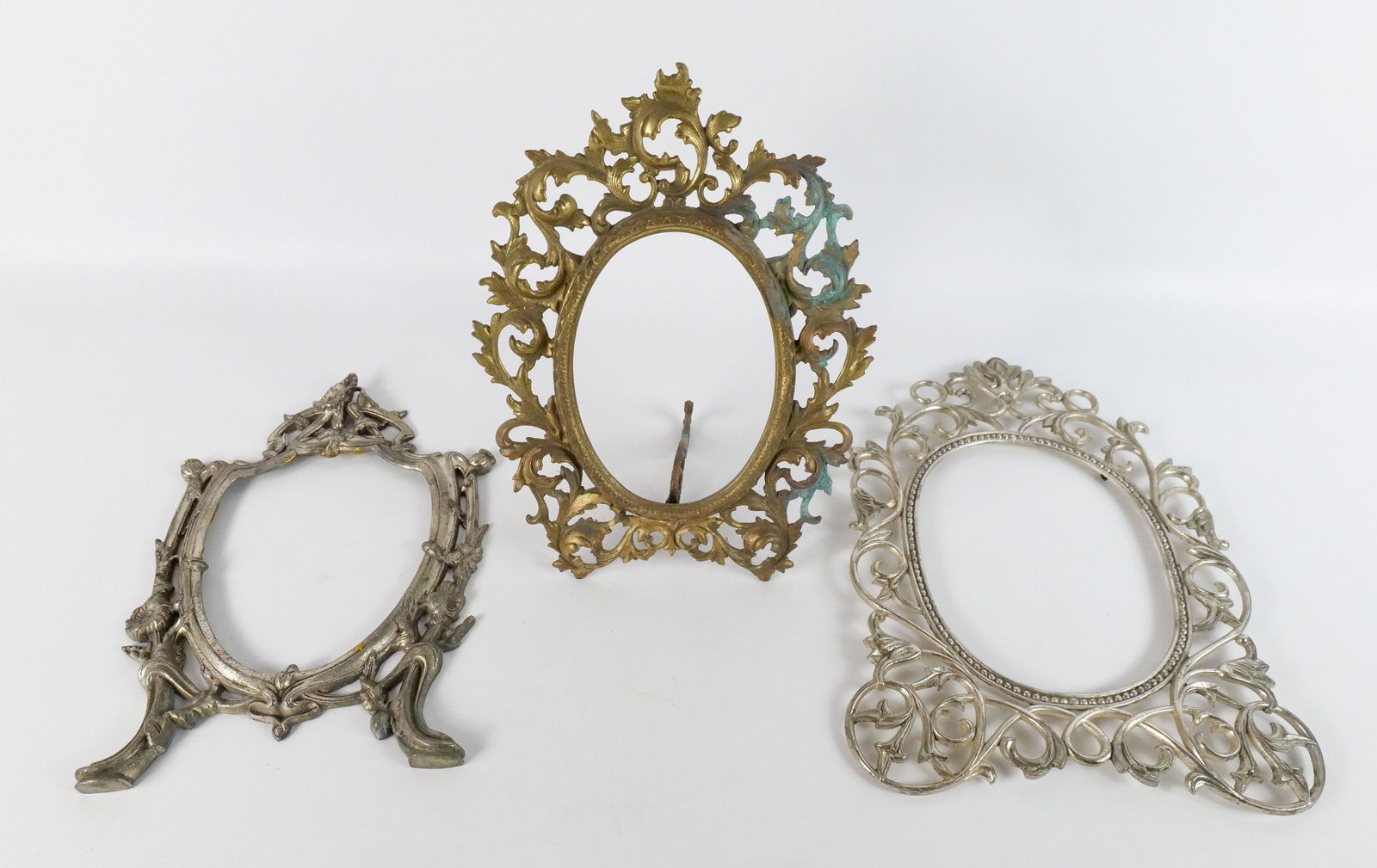 Lot of 3 Mixed Metal and Silverplate Picture Frames (1 of 14)