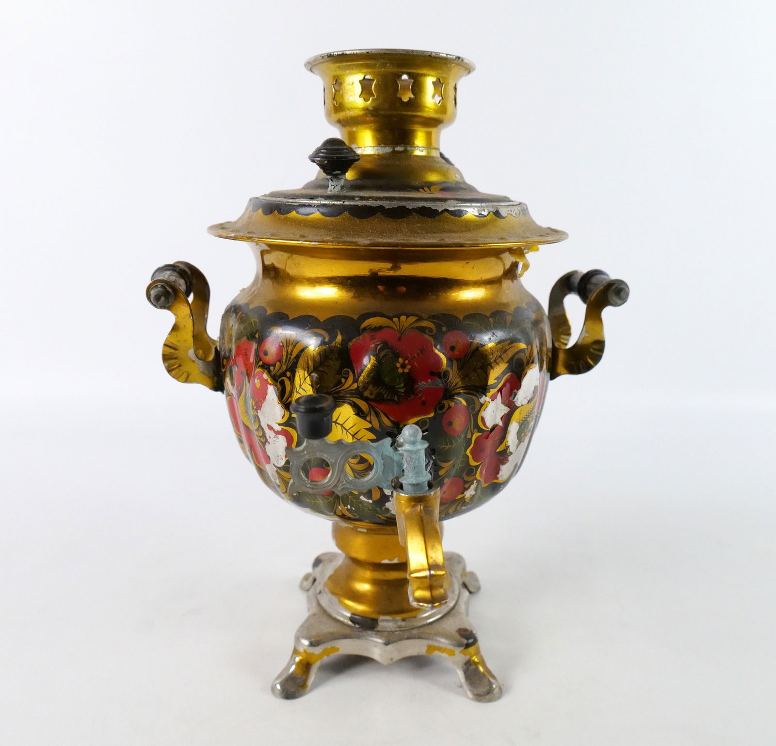 Antique Russian Hand Painted Samovar (1 of 13)