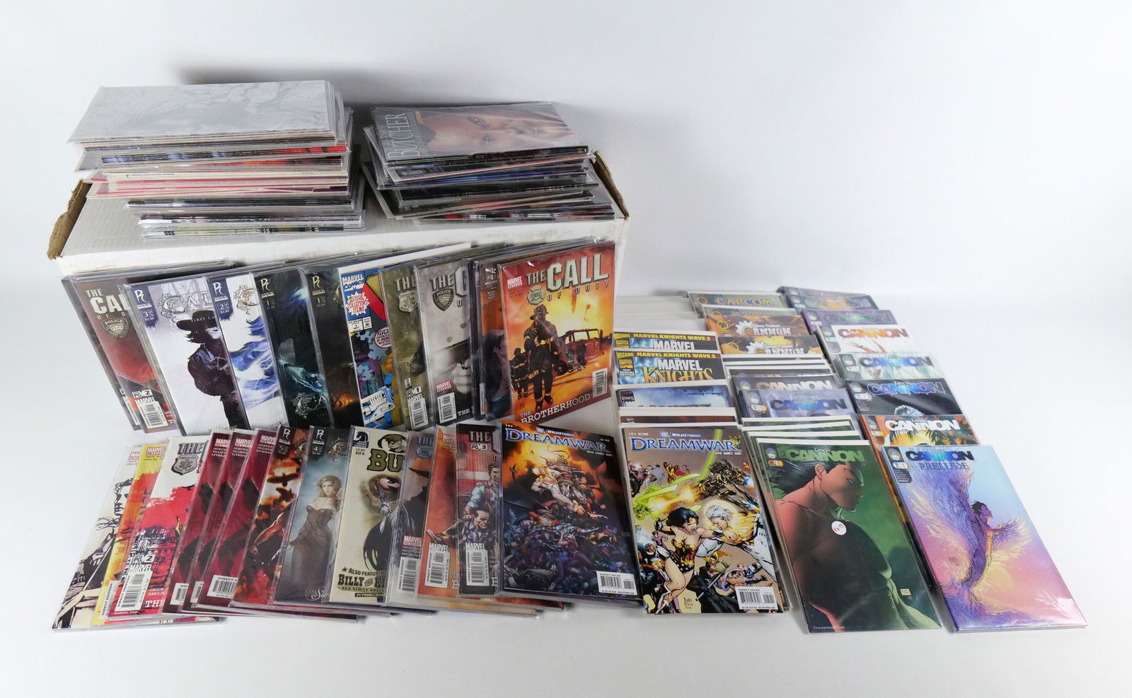 Long Box of Mixed Comics: Long Box of Mixed Comics - All titled with the letter "B" and "C". Including Butcher, Baker Candlestick Makers #1, 3-6, Bump by Fango Comics #1-4, Bushido: Way of the Warrior #1-5, Butcher Knight #1-4