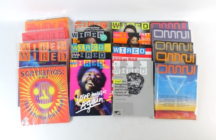 Group of Omni and Wired Magazines