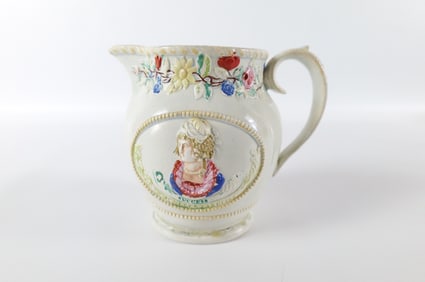 Success to Queen Caroline Pearlware Jug