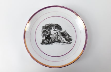 Princess Charlotte Pearlware Mourning Dish