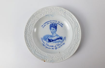 Princess Charlotte Pearlware Mourning Dish