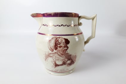 God Save Queen Caroline Pearlware Jug