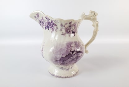 King William Queen Adelaide Pearlware Coronation Pitcher