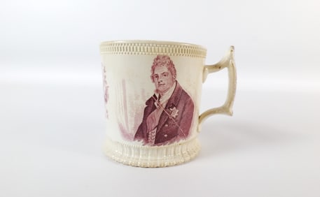 King William Queen Adelaide Pearlware Mug