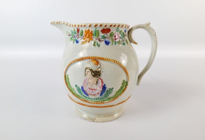 Success to Queen Caroline Pearlware Jug