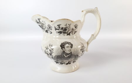 King George IV Pearlware in Memoriam Jug