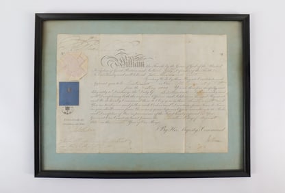 William IV Signed Military Document