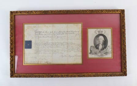 King George III Signed Military Document