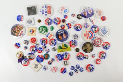 Group of Political Buttons