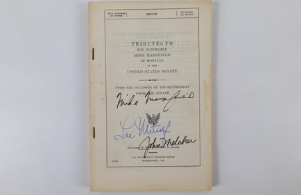 Autographed Tributes to Mike Mansfield