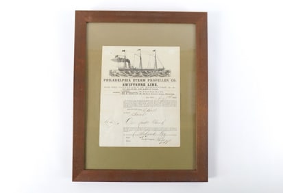 Philadelphia Steam Propeller Co Receipt