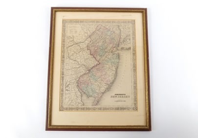 1867 A J Johnson New Jersey Map
