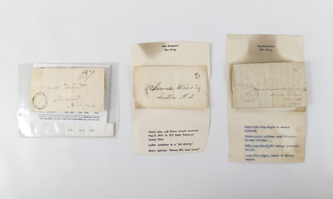 Grouping of Early Postal Cancels and Letters