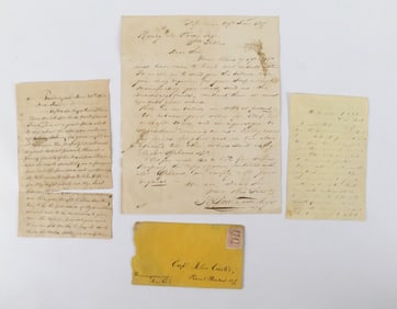 Group of 3 Mid 19th c Letters