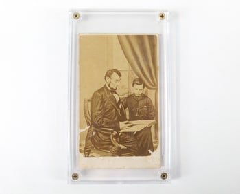 CDV Abraham Lincoln and Tad