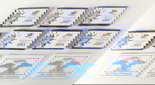 Grouping of US Mint and Proof Sets