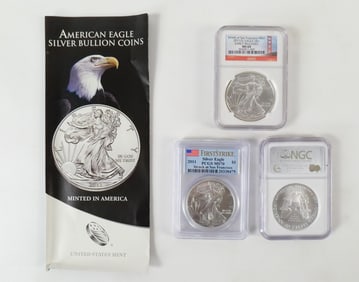 3 Walking Liberty Dollars