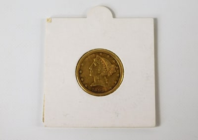 1899 S $5 Libert Head Eagle Gold Coin
